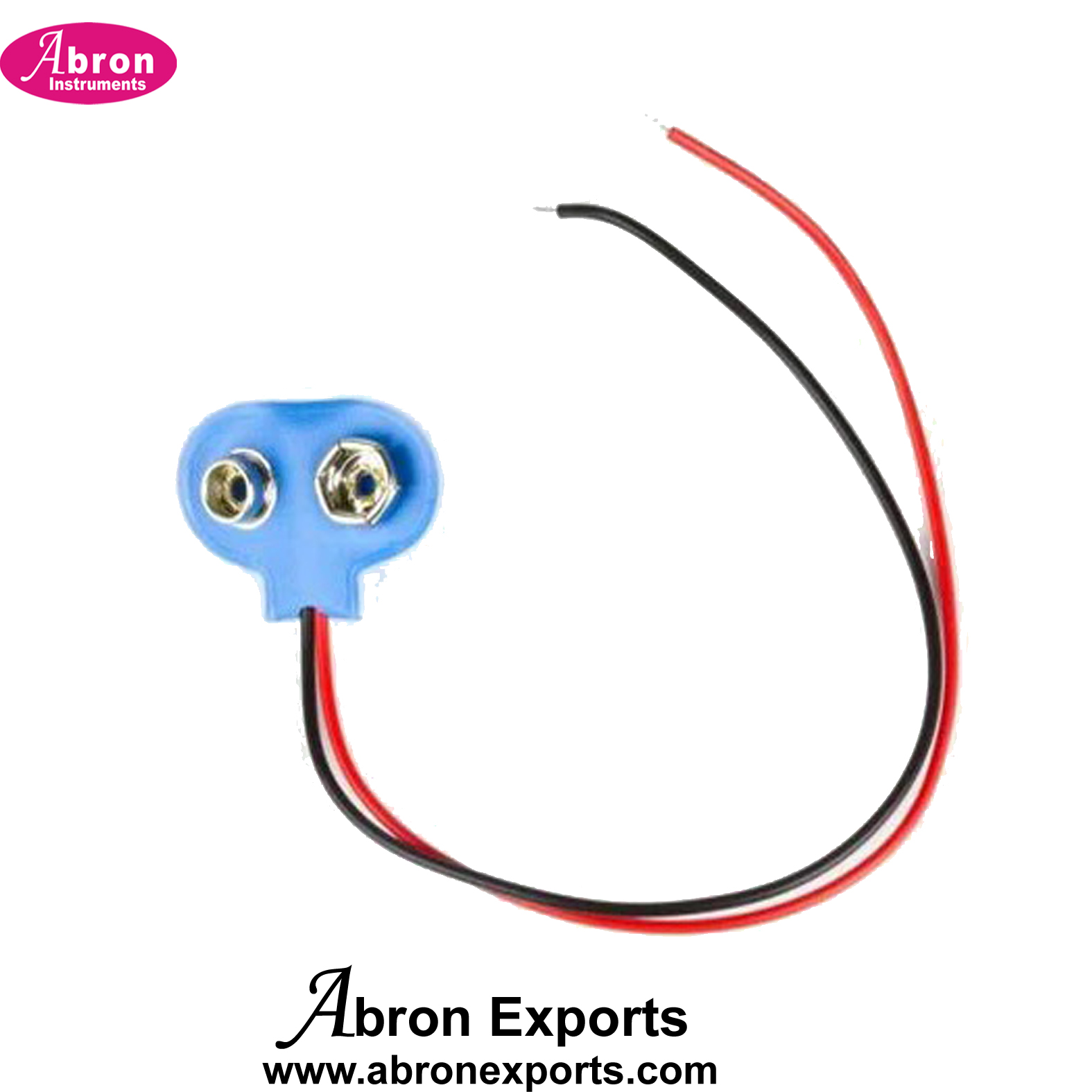 Electronic Component loose spare Battery clip 9V with wire snap connector 100pc pack Abron AE-1224B9V 